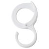 S-Shaped No-Drill Kitchen & Bathroom Hook - Plastic White Cabinet Hanger