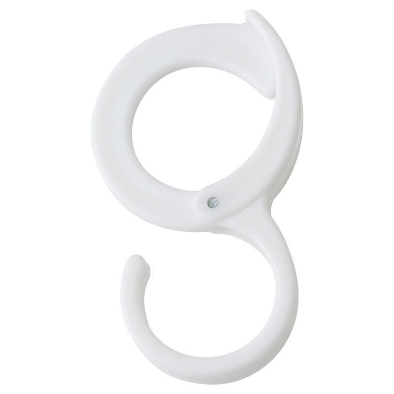 S-Shaped No-Drill Kitchen & Bathroom Hook - Plastic White Cabinet Hanger