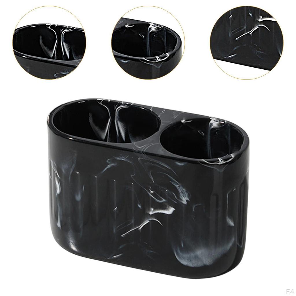 Toothbrush Holder Bathroom Storage 2 Compartment Accessories Makeup Brushes for Comb