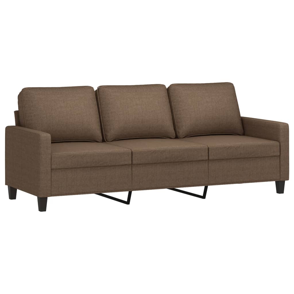Vidaxl 3-Piece Lounge Set, Fabric Upholstered, Brown