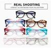 Women's Cat Eye Anti-Blue Light Glasses with Trendy Decoration and Flat Lenses