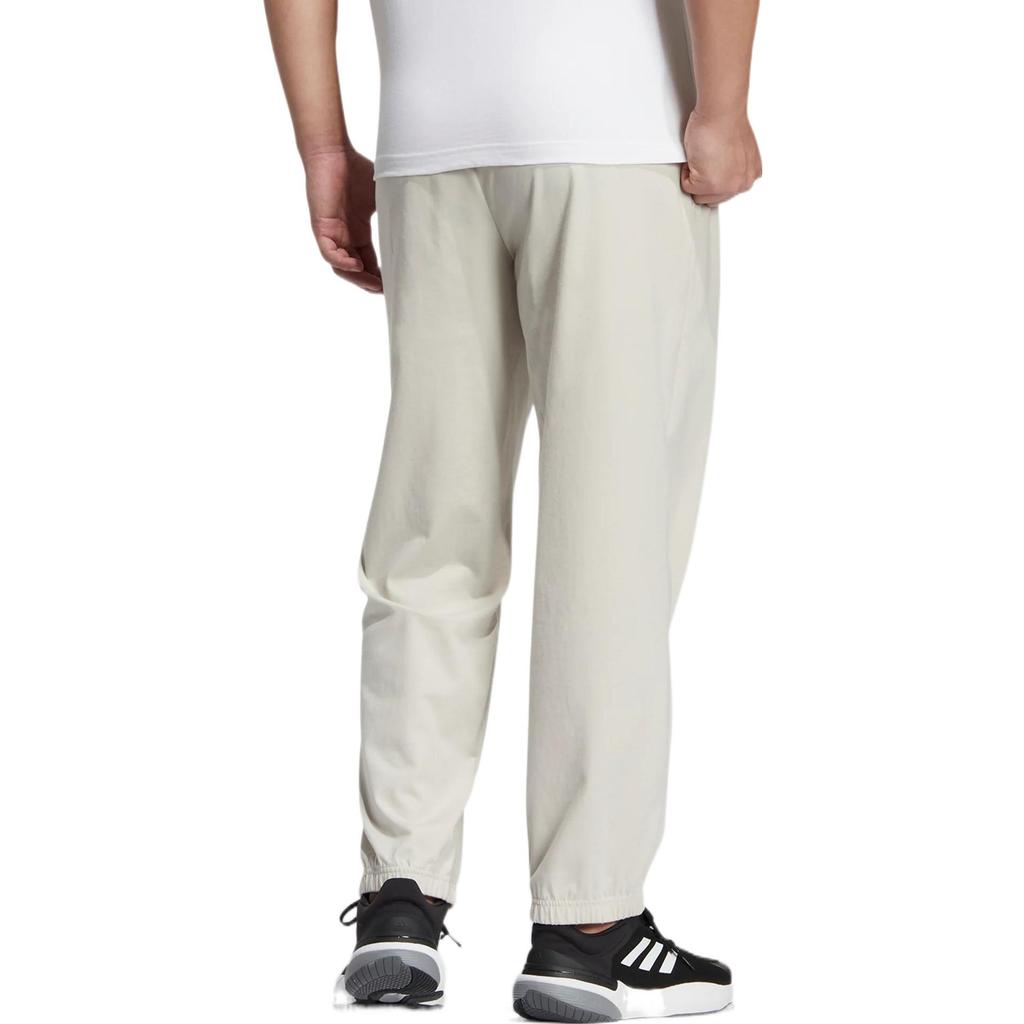 Adidas Solid Color Long Sports Pants with Logo Patch Men Bottoms Khaki IC7839
