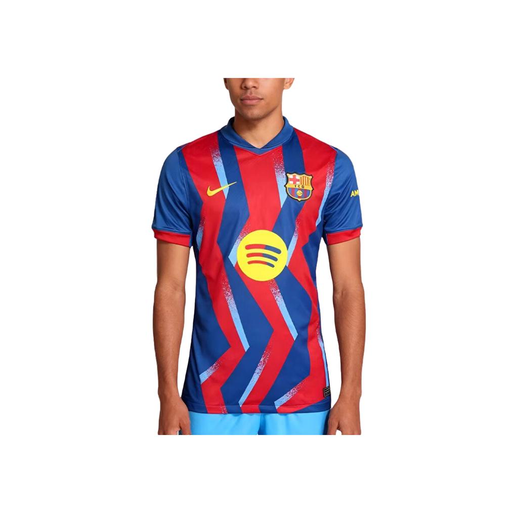 Nike Edição de Fã Temporada 25/26 Barcelona Terceiro Alternativo Confortável Letra Manga Curta Camiseta de Futebol Camisas Masculinas FZ1304-432