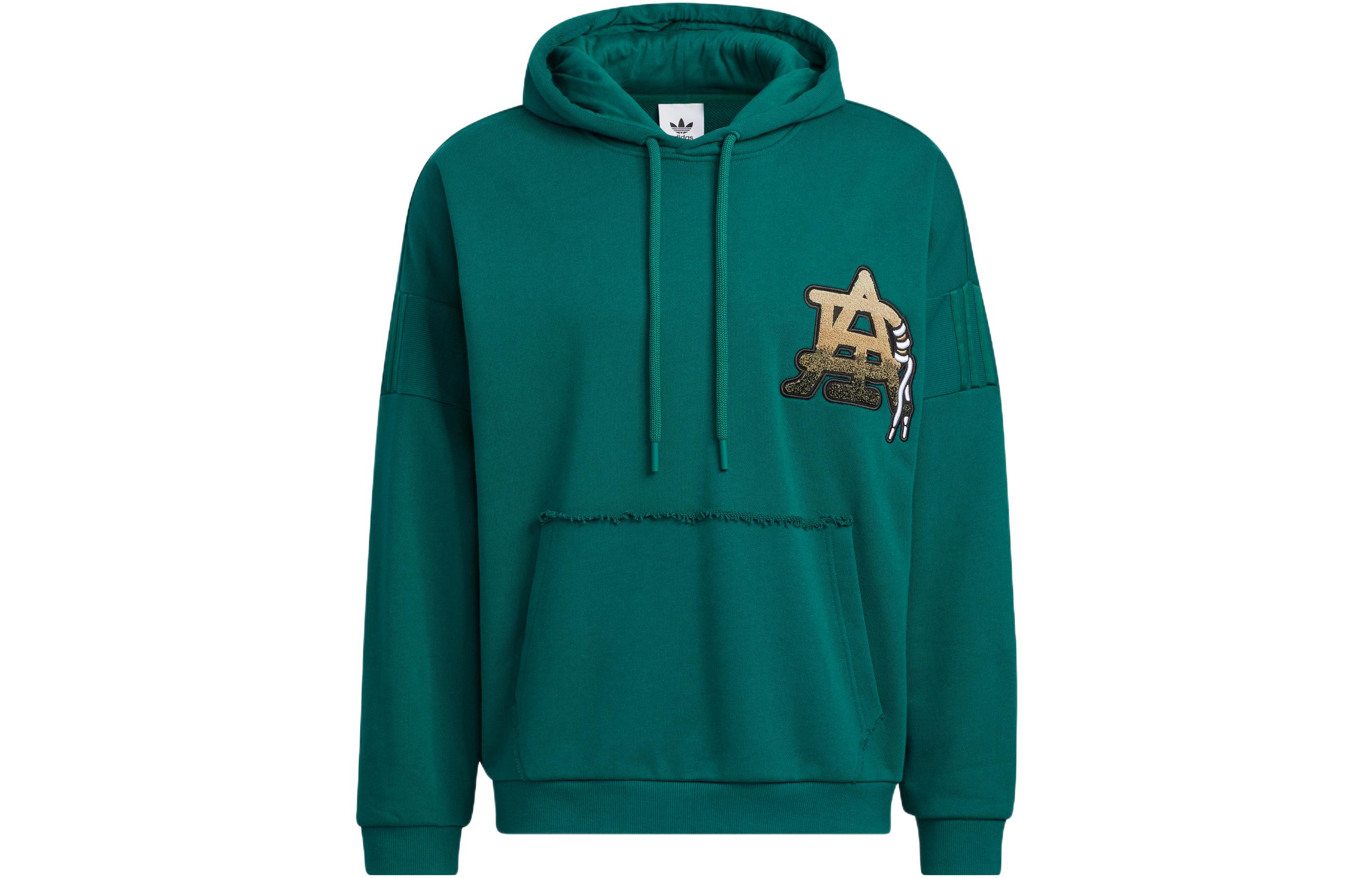 Adidas Originals Sweatshirts Men s Green Hooded Moderate Heavyweight HS7286 XL