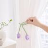 2 Stück Tulpenknospen Gardinenbinder, Dekorative Gardinen-Raffhalter, Knospen Weiche Seil-Raffhalter für Schlafzimmergardinen Terrassenvorhänge