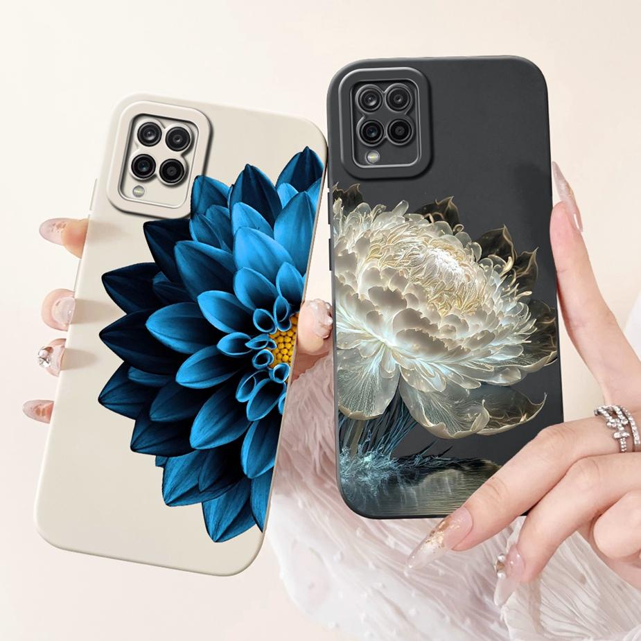For Samsung Galaxy A22 4G Case Unique Grid Pattern Cover Soft TPU Phone Case For Samsung A22 A 22 Galaxy A42 5G Back Cover Coque