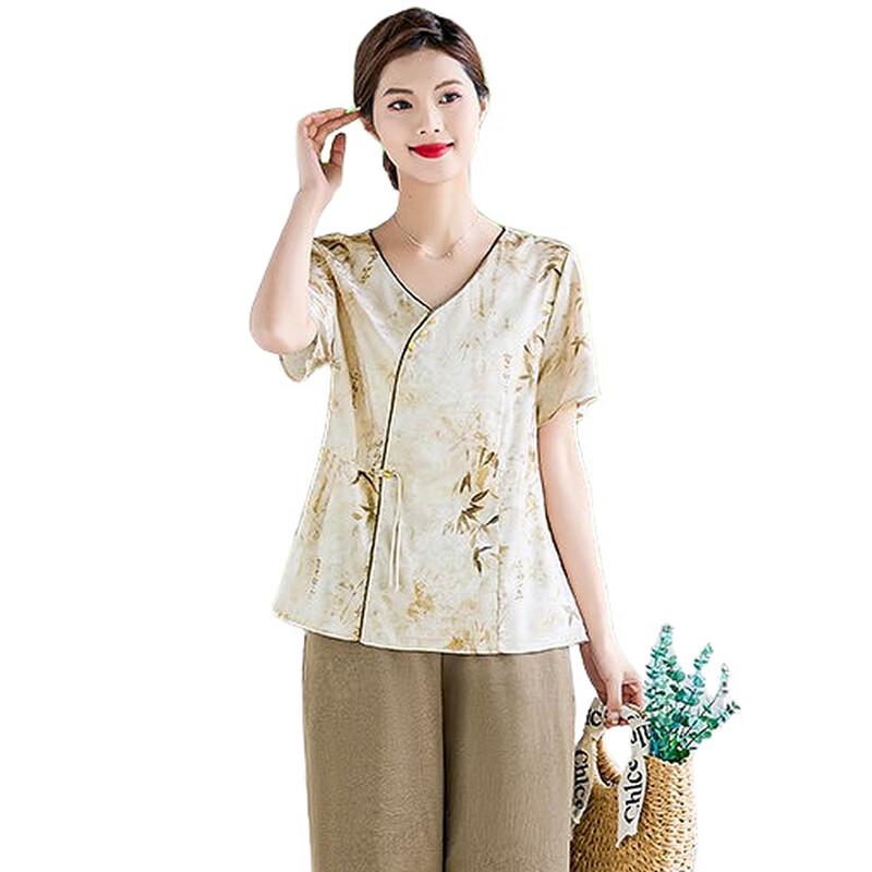 Yuzhaolin New Chinese Style Summer Two-Piece Set for Moms