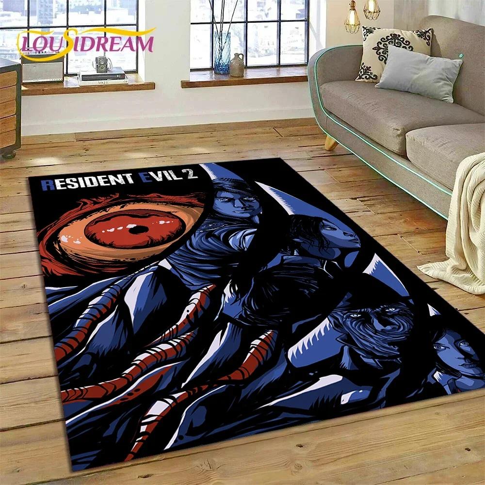 3D Horro Games R-Resident Evil Gamer Carpet Rug for Bedroom Living Room Home Sofa Decoration,Child Game Large Decor Floor Mat