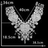 Black & White Polyester Embroidered Lace Collar for DIY Cheongsam Dress Crafting