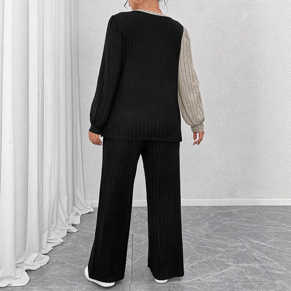 Women's European & American Two-Piece Long-Sleeve Pant Set for Autumn/Winter