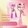 Press Eyelash Curler with Pink Handle & Carbon Steel for Natural Curling – Beauty Tool In Box.