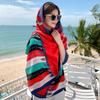 National Fashion Personality Big Cloak Casual Versatile Cashew Nut Flower Outdoor Travel Wear Large Shawl Outside