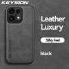 KEYSION Luxury Retro PU Leather Phone Case for OPPO Reno16 Pro 5G Silicone+PC Shockproof Phone Cover for OPPO Reno16 F 16 FS 5G