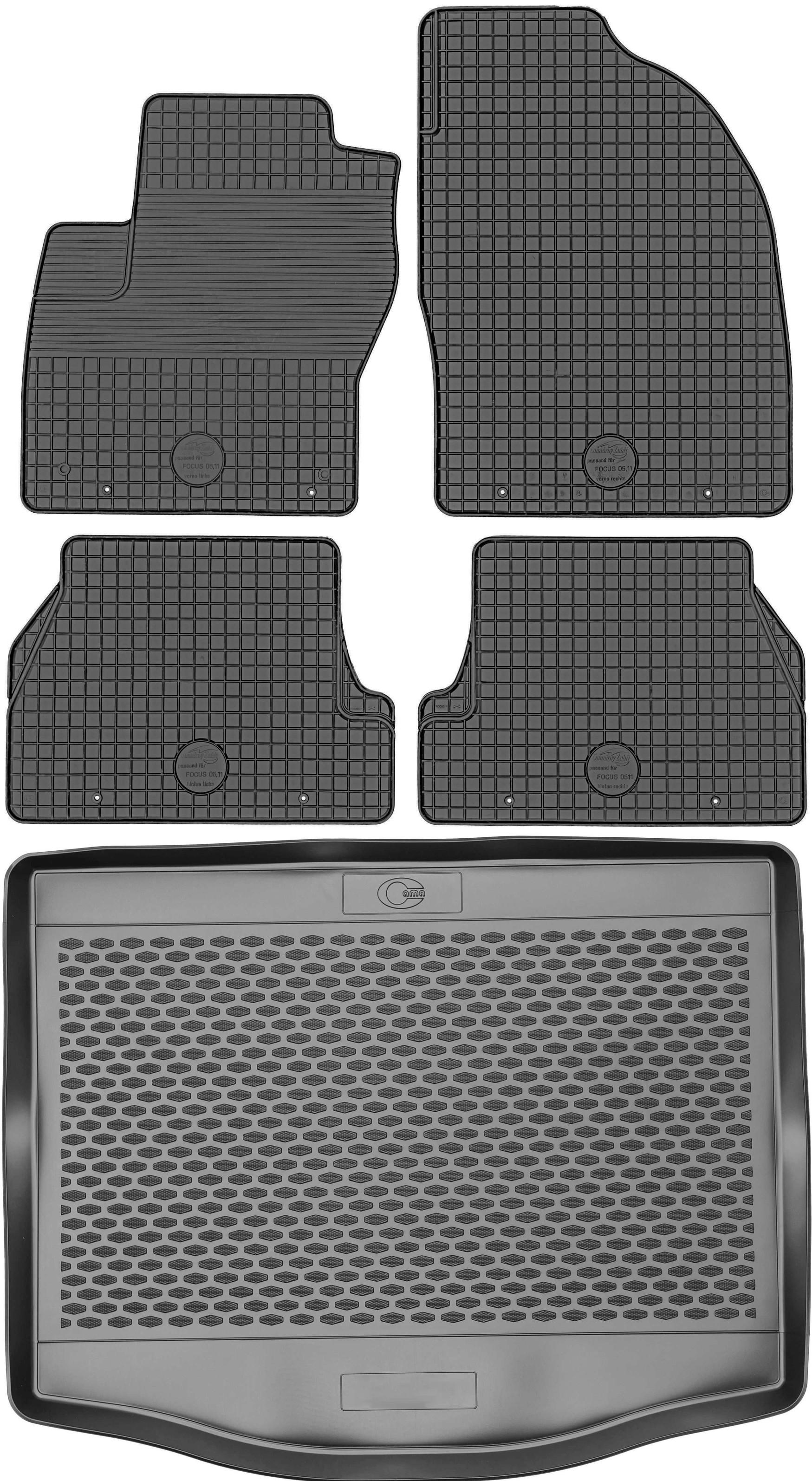 Bagagerek DOMA 290655 + Vloermatten DOMA 215184 - Ford Focus III Hatchback vanaf 2011-2017. hou op. FC bestuurder - GEMONTEERD