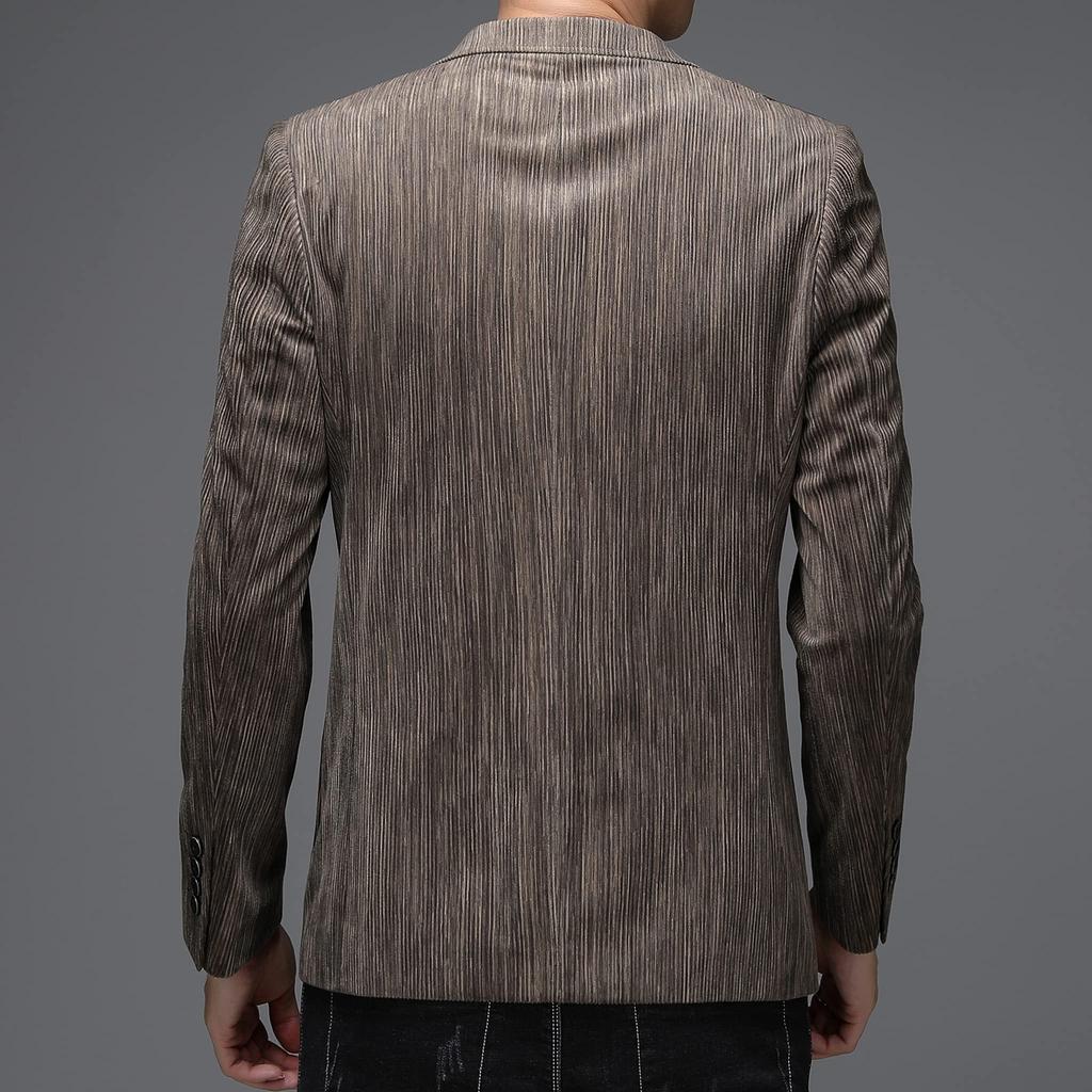 FHLHY Long Sleeve Tailored Available In Large Sizes Men's Slim-Fit Jacket, Casual, Business, Stylish,