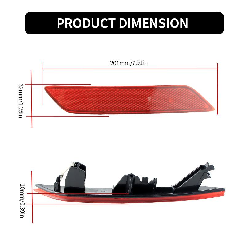 2PCS For Honda Civic Sedan 2013 2014 2015 Rear Bumper Reflector Tail Stop Brake Car Light housing without bulb