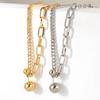New Niche Design Stainless Steel Hip Hop Tide Brand Sweater Chain Ladies Collarbone Chain Titanium Steel Jewelry Necklace