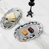 Irregular Cake Tray Stainless Steel Jewelry Storage Plate Vintage Dessert Plate  Home Decoration
