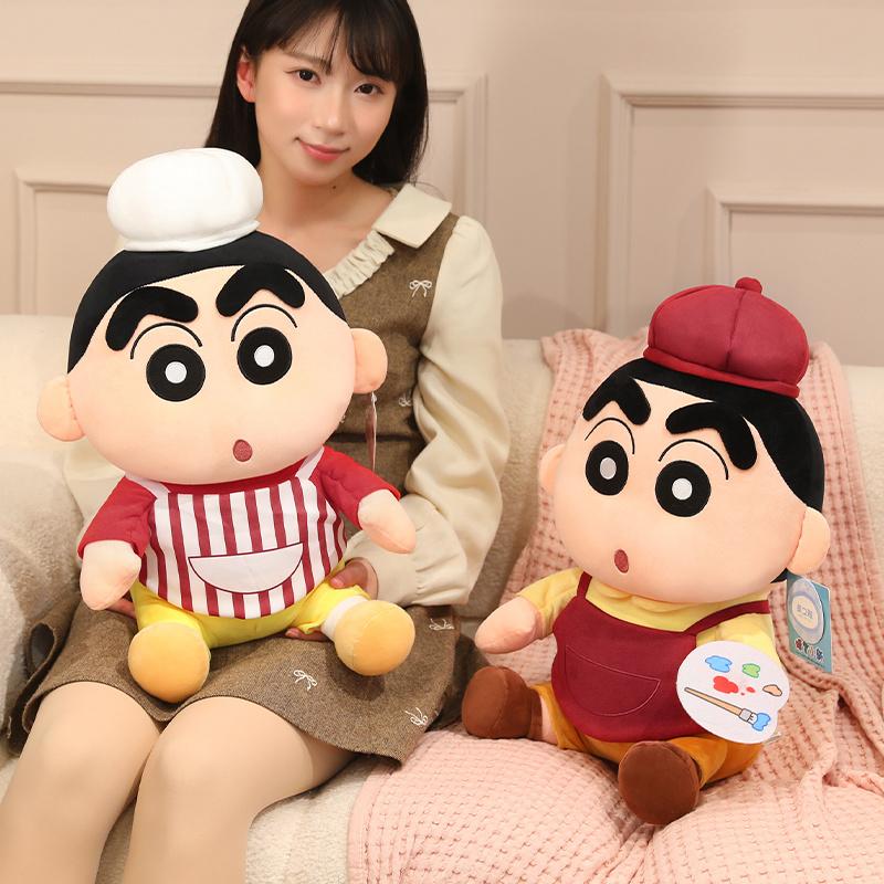 Soft Chef, Painter Crayon Shin Chan Plush Toy Creative Shin Chan Plushies Stuffed Doll Sofa Bed Home Decor Gift