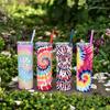 Stainless Steel Straight Cup Creative Skinny Cup Color Double Layer Tie-Dye Hot Sublimation Water Cup