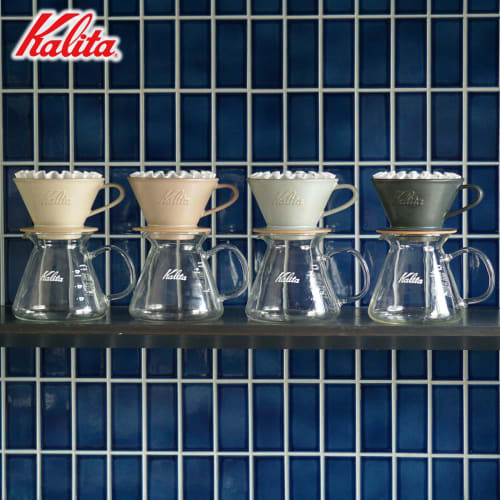 Kalita Coffee Dripper, Mino Ware, Excellent Heat Retention, Ceramic, 1-2 Person, DACHI & KalitaMI 155, Sand Brown #01103, Wave Series, Made in Japan,