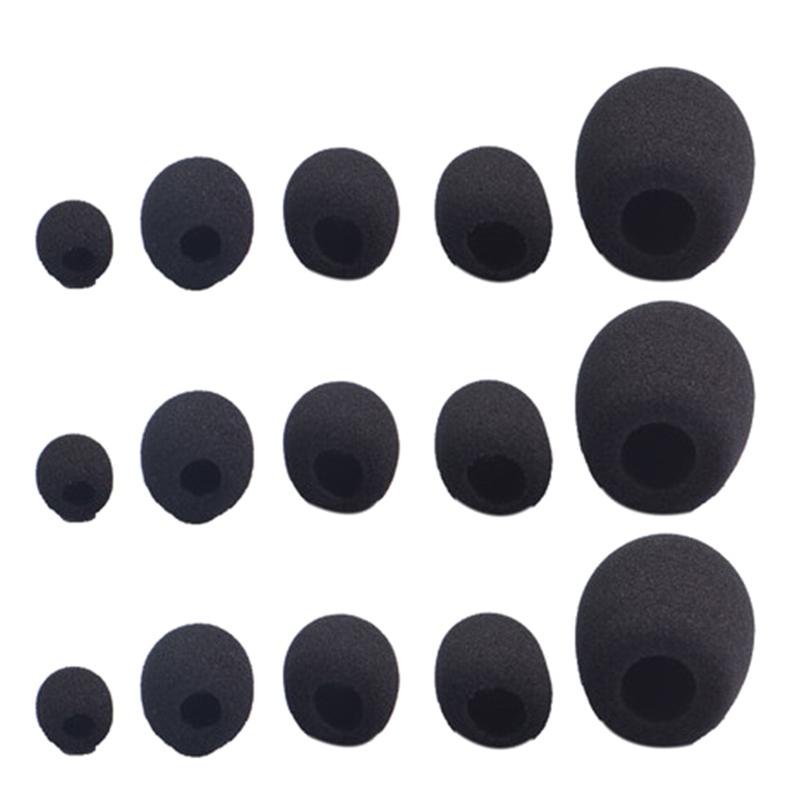 10Pcs Mini Microphone Foam Covers Mic Protector Covers Replacement Headset Windshield Sponge Cover Microphone Cover For Mic