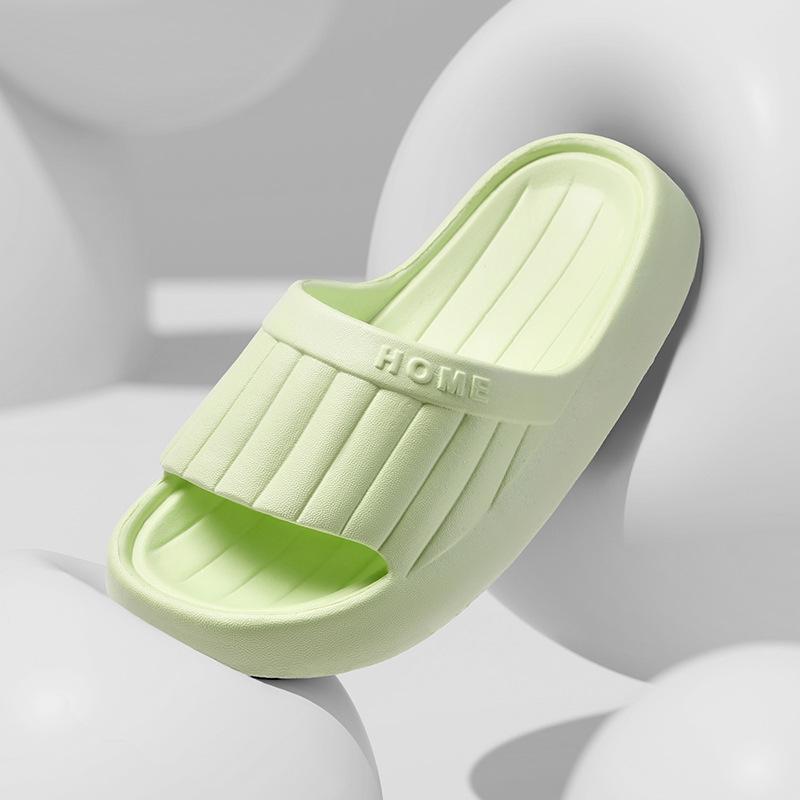 Summer Lovely Solid Color Home Slippers For Women Men Non-Slip Eva Bathroom Slides Females Concise Light Sandals Couples Shoes