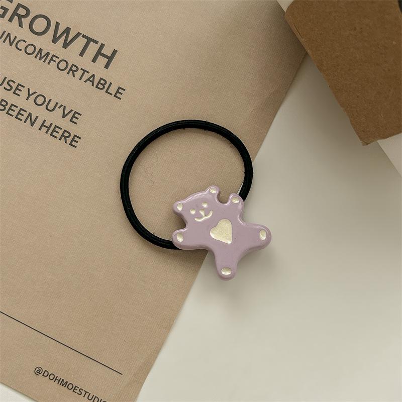 Adorable Cartoon Heart Bear Hair Tie & Band Set