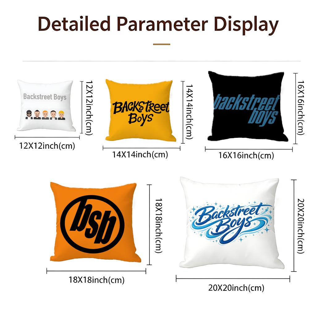 Pop Backstreet Boys Cushion Cover Cushion Cover Set 4Pcs 50X50 45X45 40X40 Pillowcase Decorative Sofa Home Decor