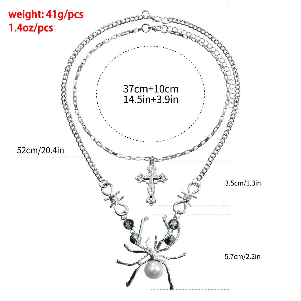 Fashion Dark Spider Cross Pendant For Women Ladies