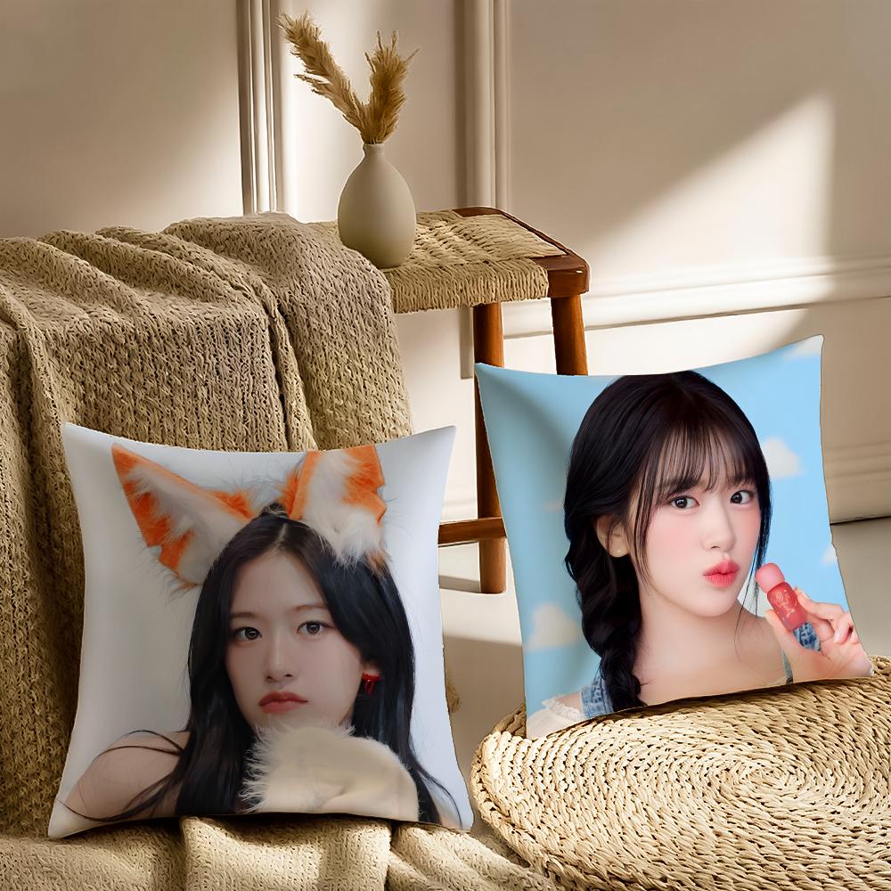 Idol Kpop Style An Yu-Jin Cushion Cover Pillowcase Anti-Dustmite Living Room Sofa Decor Cushion Room