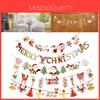 Unique Christmas Pulling Flag Ornament Cartoon Santa Claus Hanging Banner Decor