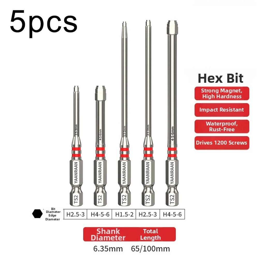 Magnetic Core Screwdriver Bit Set Optimized Torque Transmission