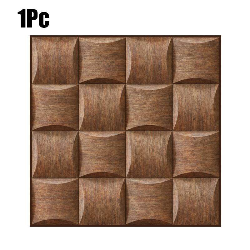 20PC Detachable Wall Tiles Waterproof Brick Stone Kitchen Wall Panels Living Room Peel and Stick 3D Brown Wallpaper Hotel
