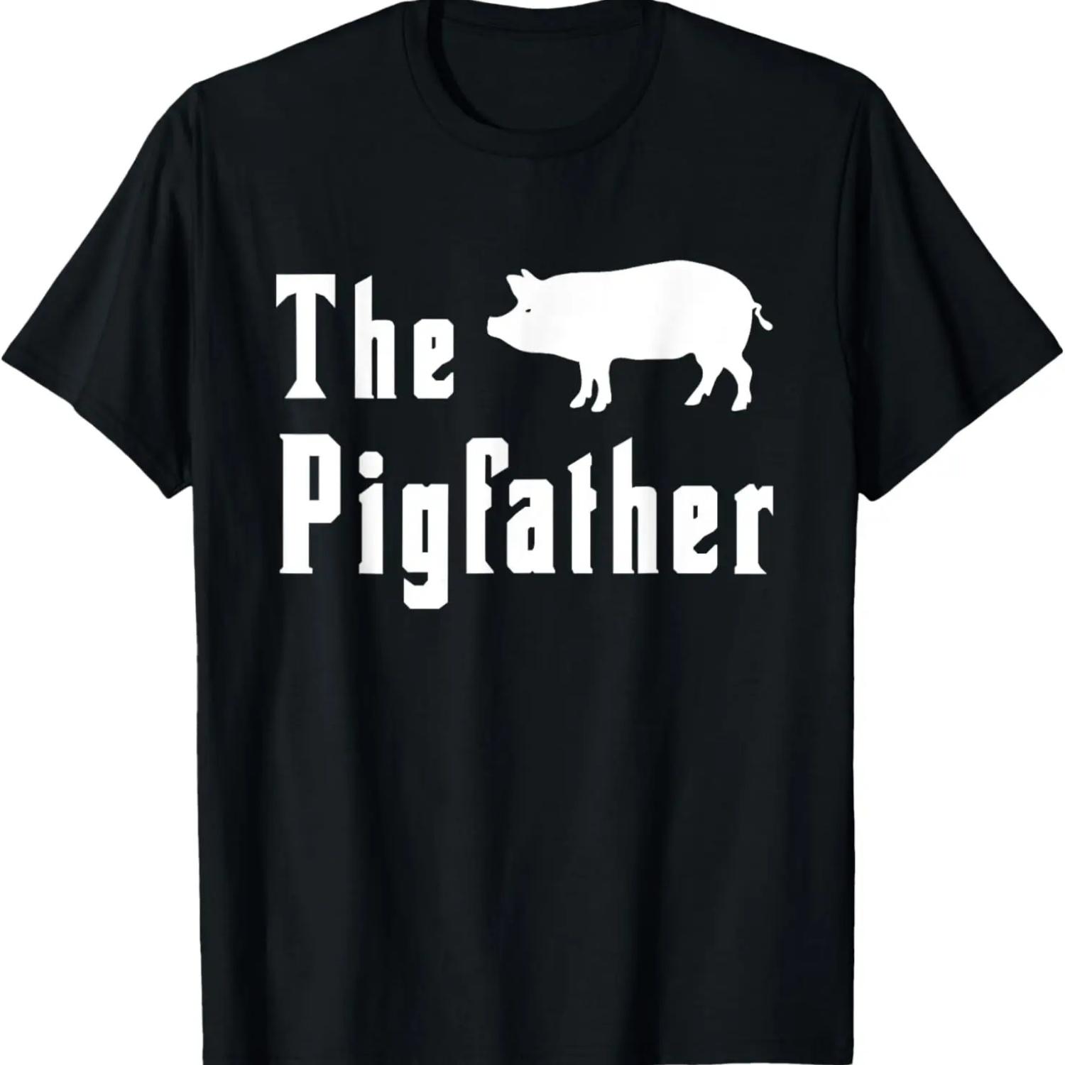 

The Pigfather Funny Pig Father Dad Humor Fathers Day T-Shirt XXXXXL чорний