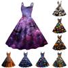 Women's Halloween Print Sexy Off-The-Shoulder Punk Vintage Dress