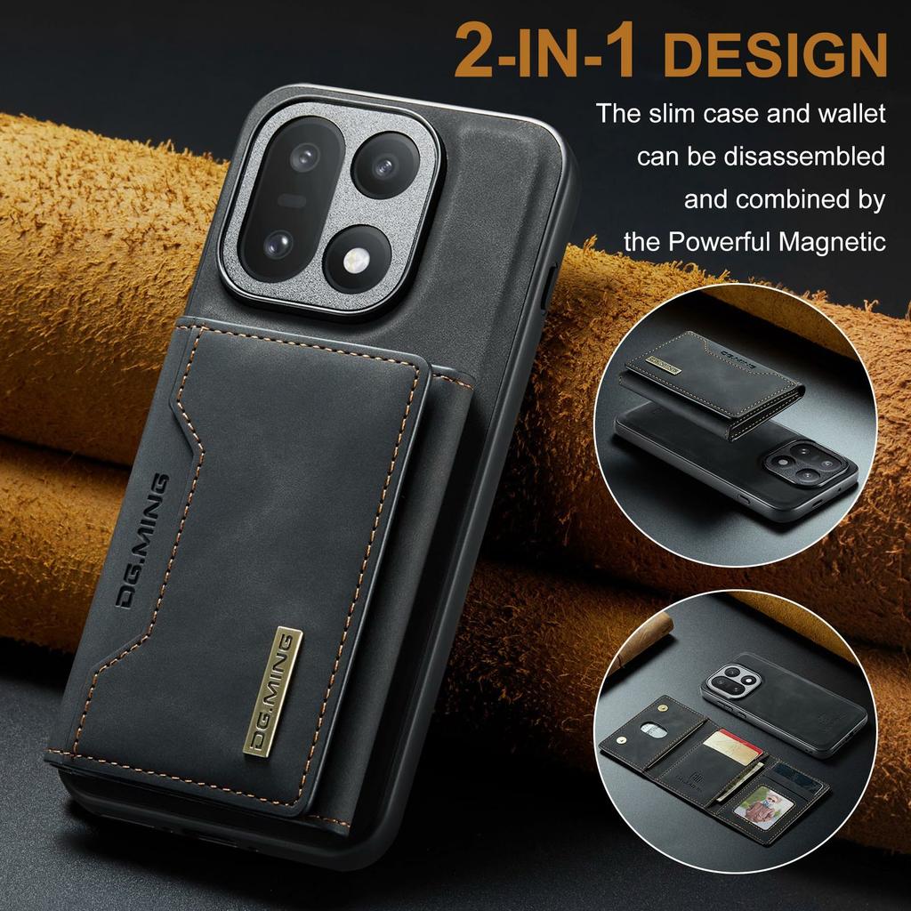 DG.MING M2 Serie für OnePlus 15 5G PU-Leder Dreifach faltbar Mehrere Kartenfächer Halter Geldbörse