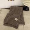 Women's Korean Style Soft Wool Knit Scarf - Winter Fashion, Thickened Warmth, Versatile for Students