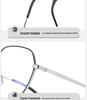 Ultra-light Retro Titanium Polygon Eyeglass Frames with Plano Lenses for Students