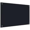 Vidaxl Panel Ochronny Do Kuchni, Czarny, 90X50 Cm, Szkło Hartowane