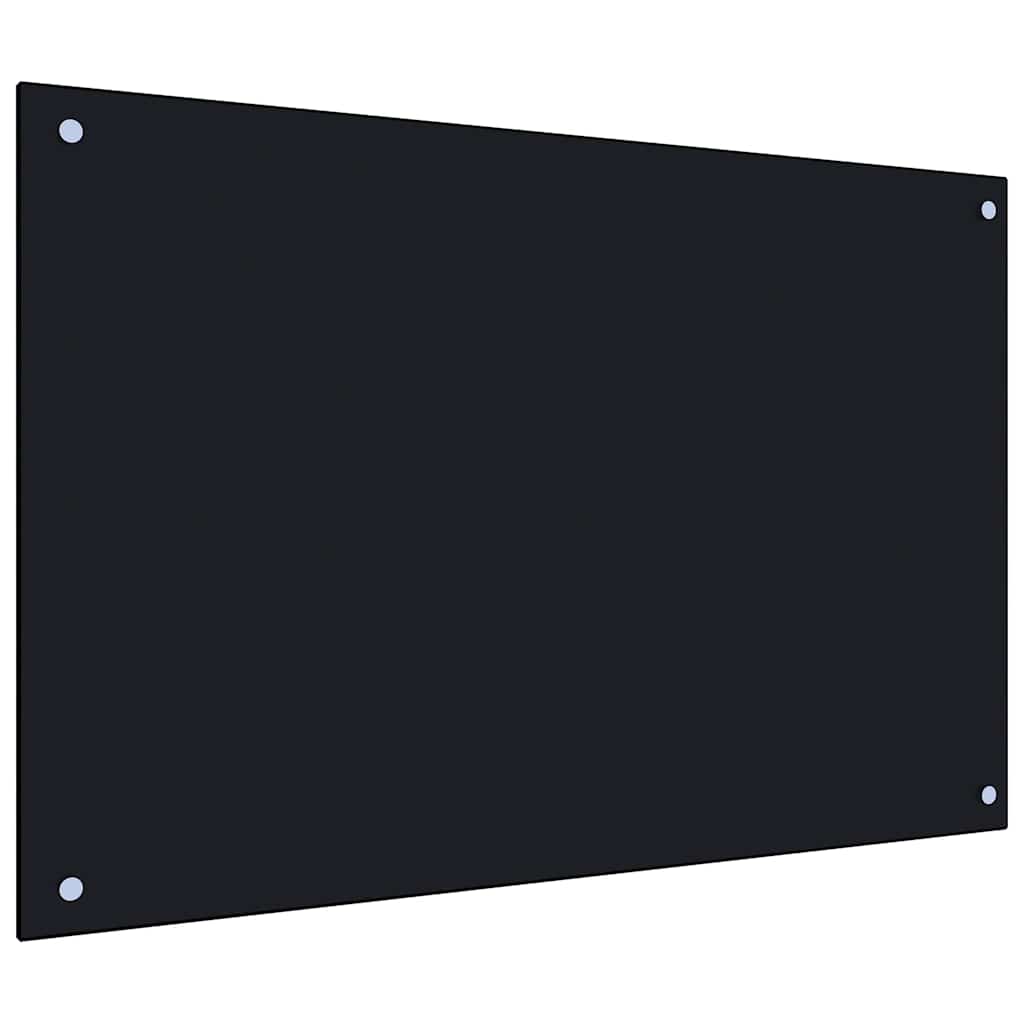 Vidaxl Panel Ochronny Do Kuchni, Czarny, 90X50 Cm, Szkło Hartowane