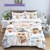 Madrid players Pattern Bedding Home Decoration Birthday Gift (1 * duvet cover + 2 * pillowcase, without core)