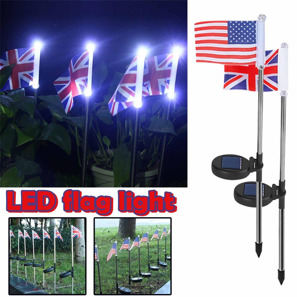 Solar Ground Lights LED Flag Lights Garden Decorative Lights Patio  Lights