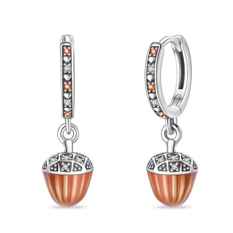 100% 925 Silver Colorful Butterfly Ladybug Rose Bow Pendant Earrings For Women Fashion Anniversary Party Jewelry Gifts