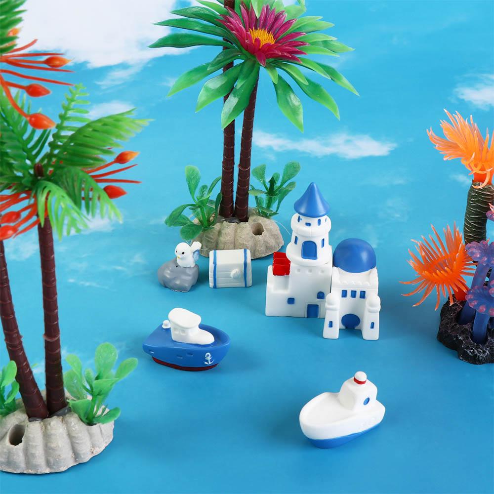 

Мини-яхта в средиземноморском стиле, украшение из смолы, имитация морского животного, микропейзаж Style E