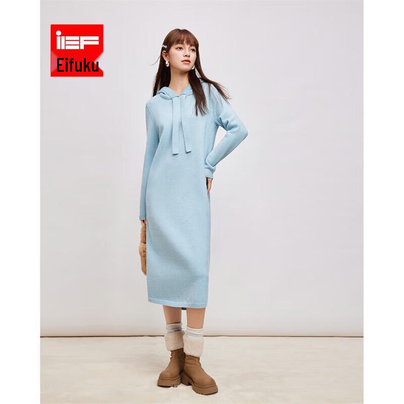 

Повседневное трикотажное платье-худи IEF 2024 Осень/Зима M