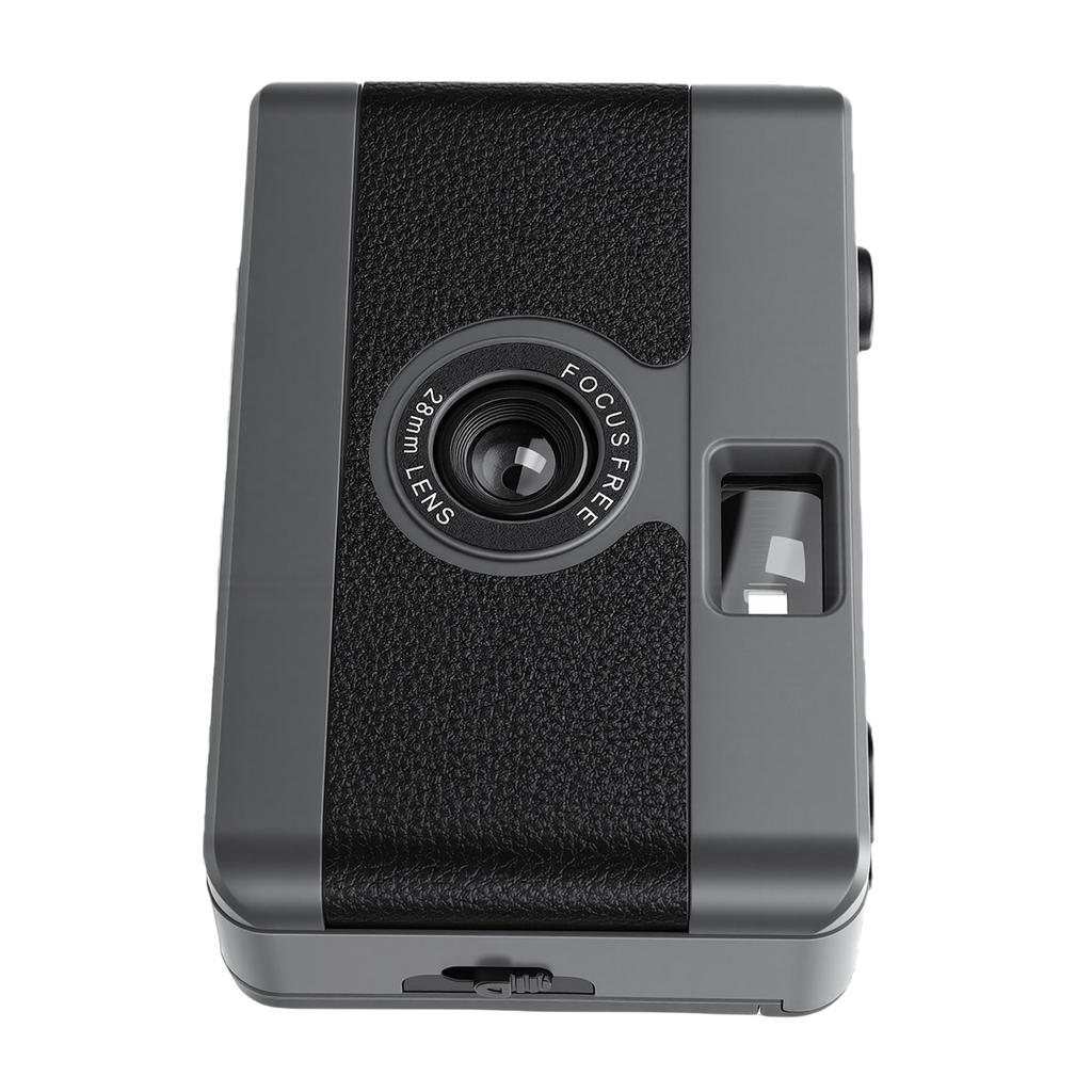 35mm Film Camera Vintage Style Reusable Camera Built In Flash for Travel Photography Black