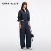 MISS SIXTY Women's Retro Denim Cargo Jumpsuit
