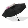 1PC Unicorn Flowers Umbrella-8-Rib Reinforced Portable Folding Travel Suitable for All Seasons Outdoor Daily -Z0488