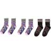 3 Pair Korean Style Women Socks Cotton Harajuku Ladies Winter Socks Set Kawaii Flower Print Fashion Streetwear Cute High Quality